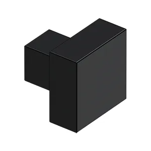 1 1/4 Inch Solid Brass Modern Square Cabinet & Furniture Knob (Several Finishes Available)