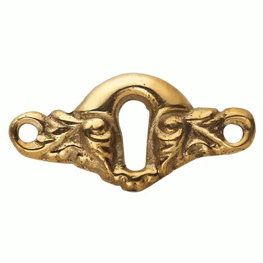 1 7/8 Solid Brass Victorian Escutcheon (Polished Brass Finish)