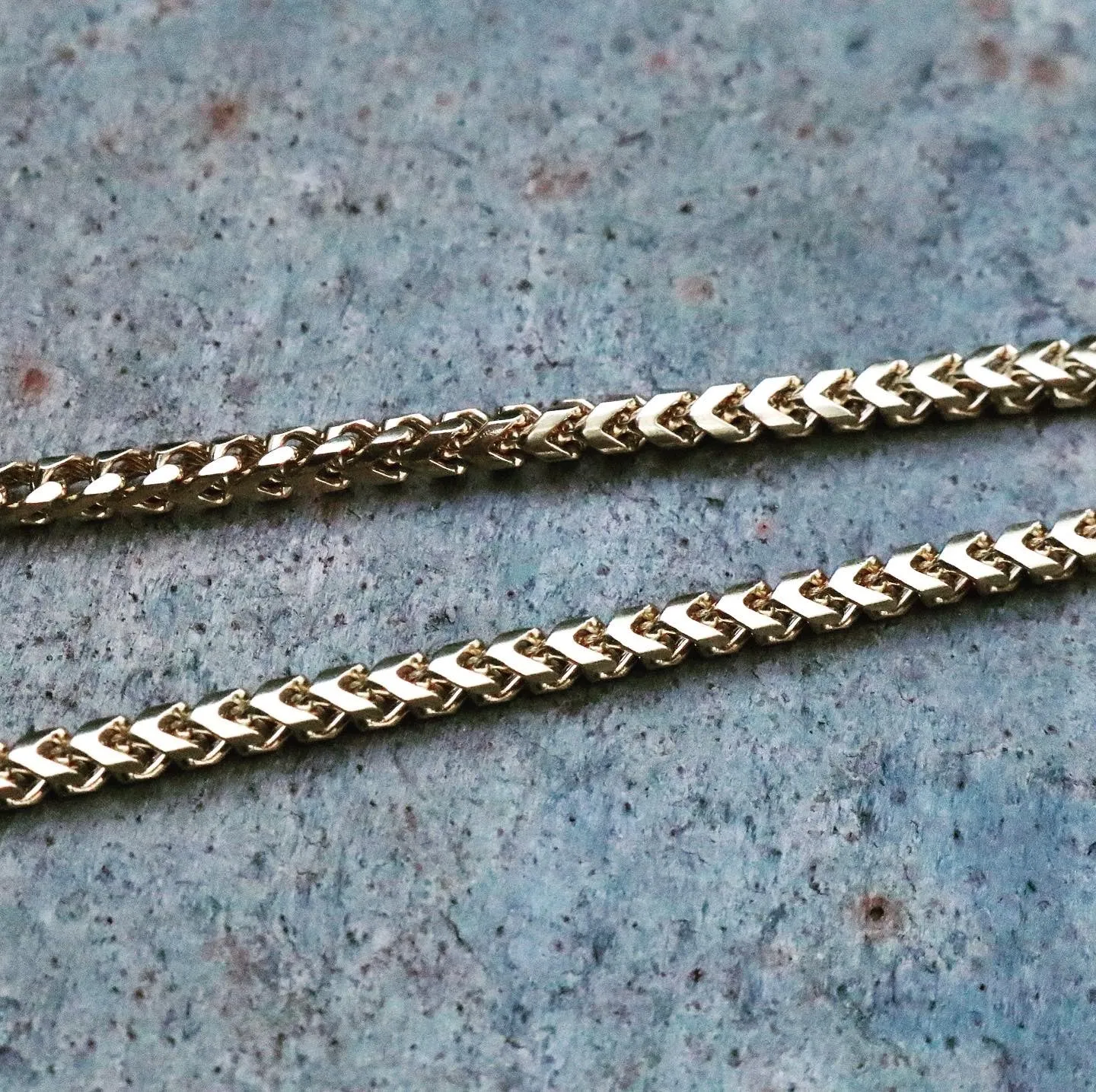 18K Solid Gold Franco Chain (3 mm)