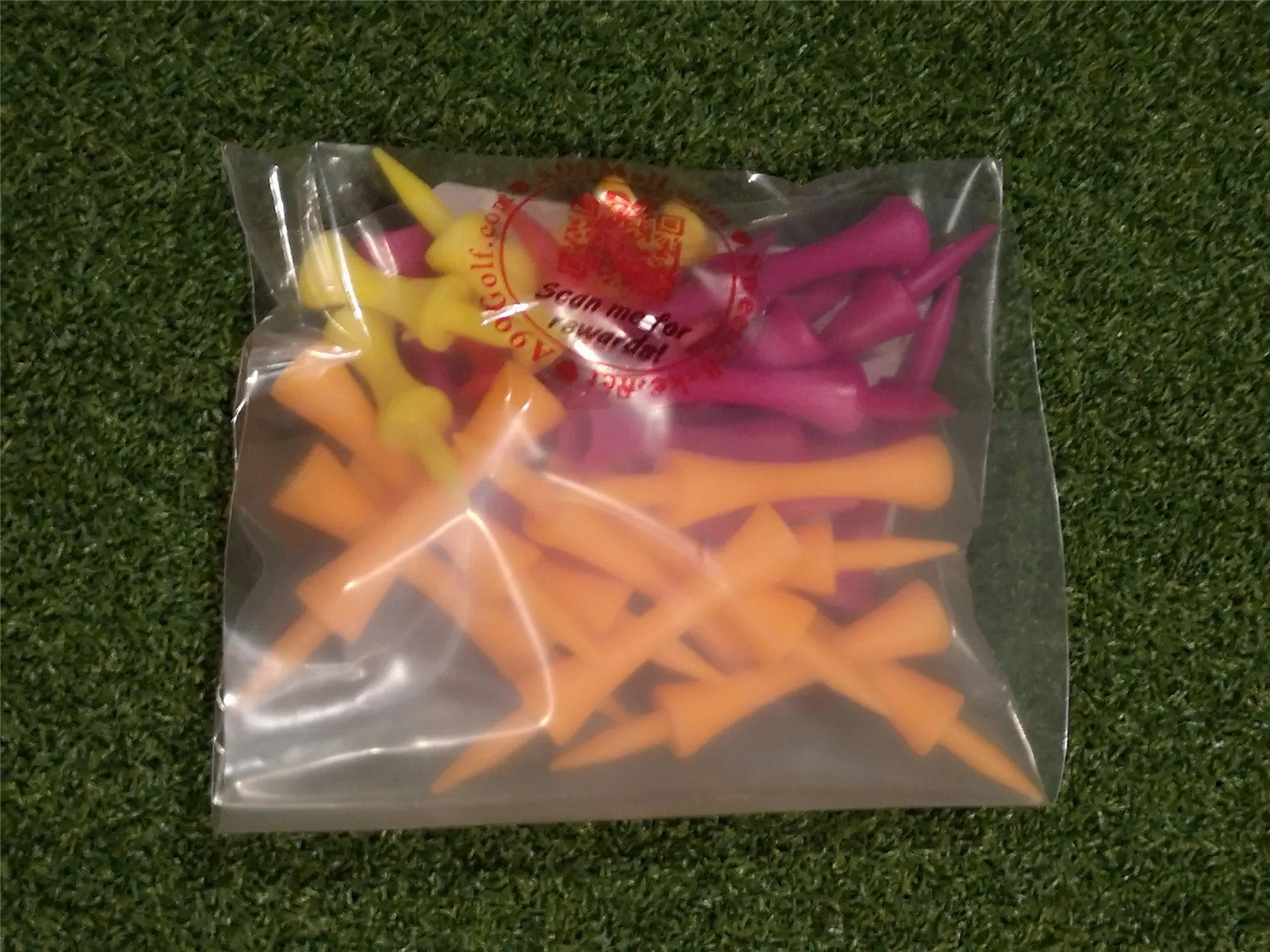 A99 Golf Step Tee III 30pcs Castle Tees Step Down Plastic Tees Mixed Color Mixed Size (4 Colors 4 Sizes)