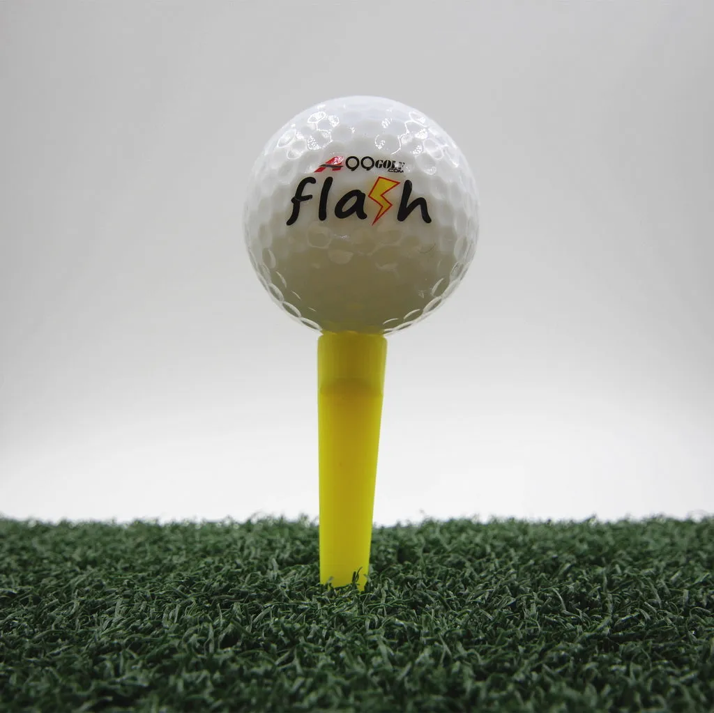 A99 Golf Wedge Tee Plastic Tees Golf Practice Training Accessories 70mm Yellow 100pcs