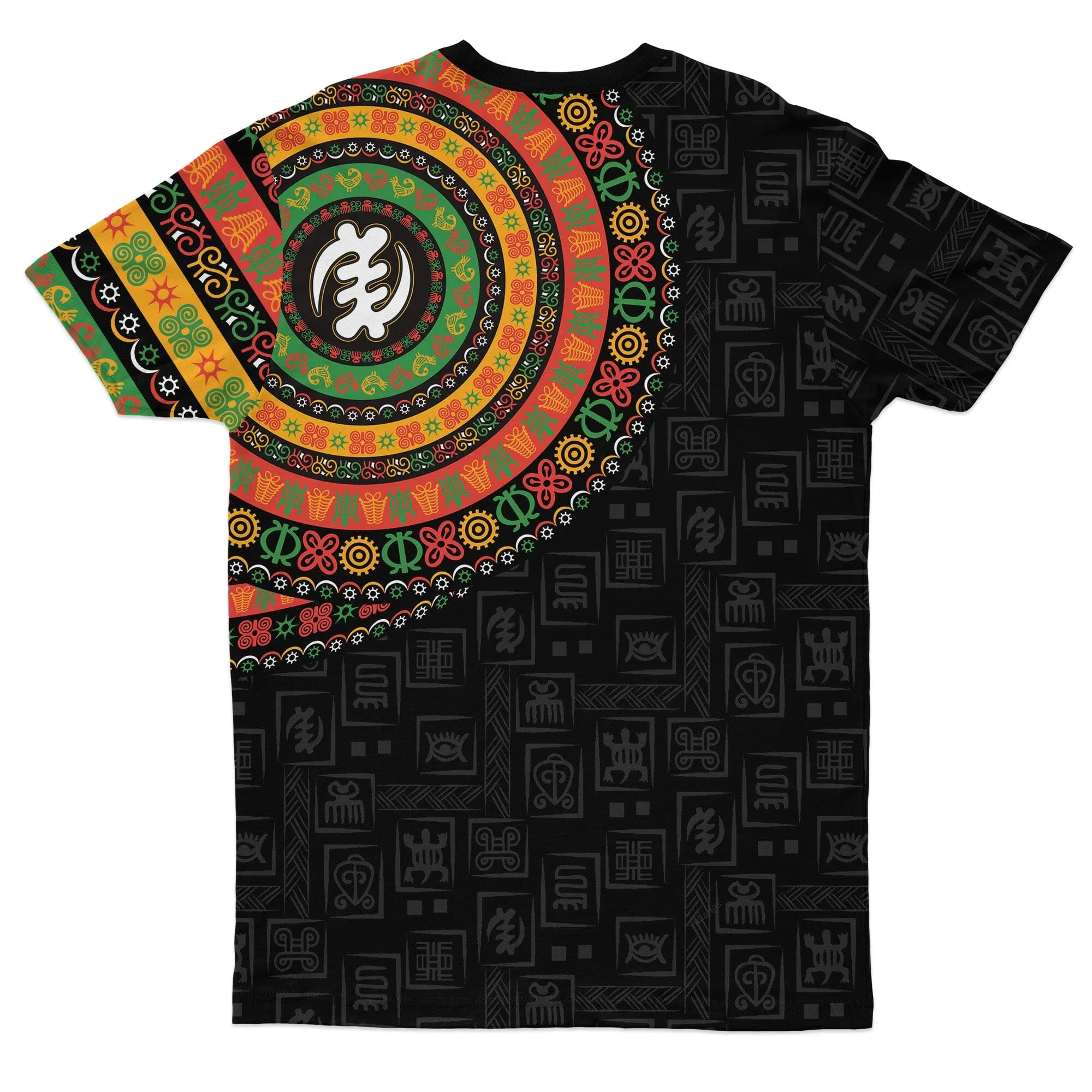 Adinkra Symbols Print Sleeve T-shirt