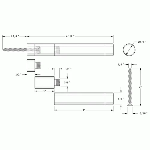 Adjustable Solid Brass Baseboard Door Bumper Oil Rubbed Bronze Finish