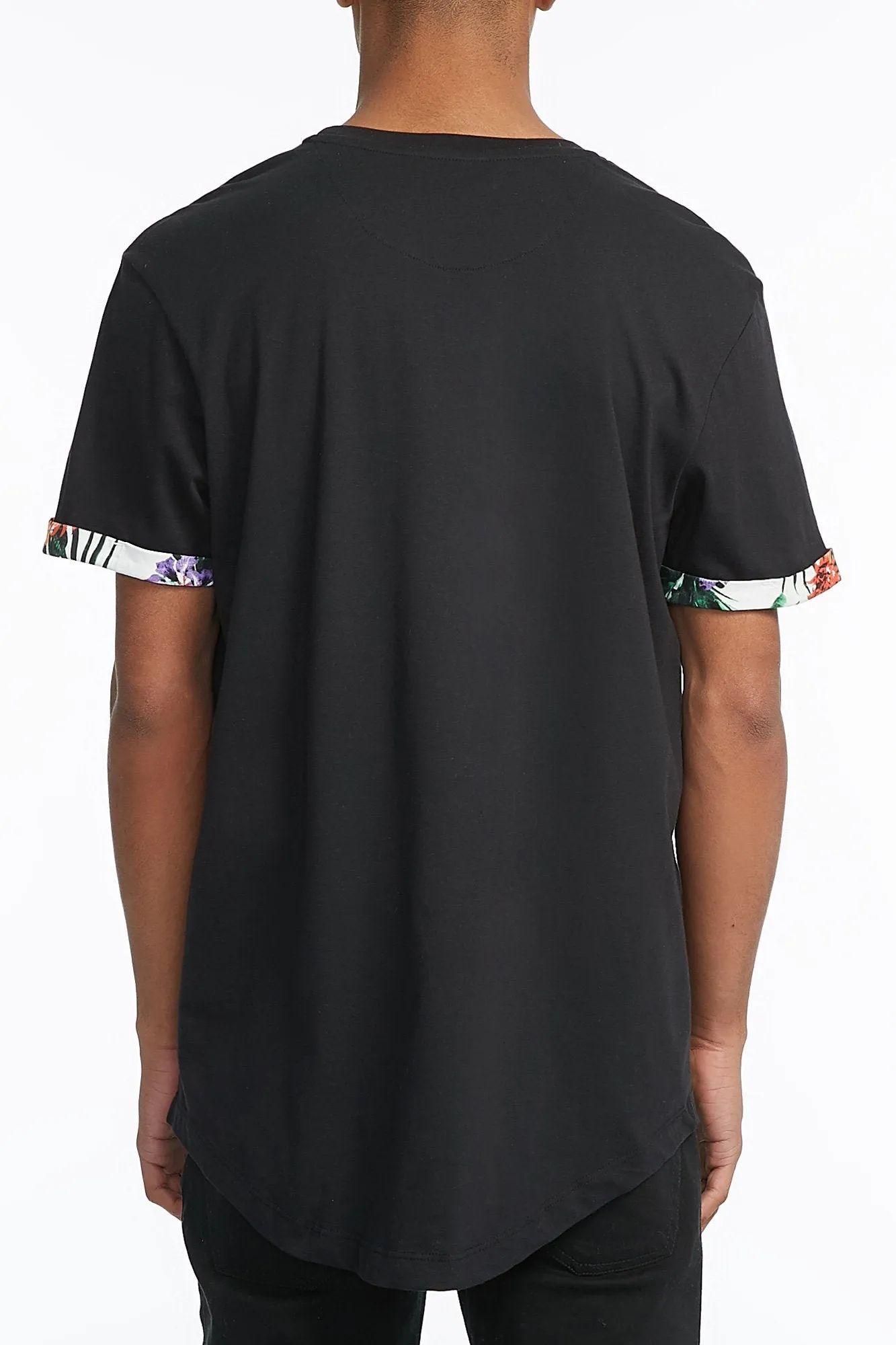 Amnesia Sold Black Tropical Pocket Tee