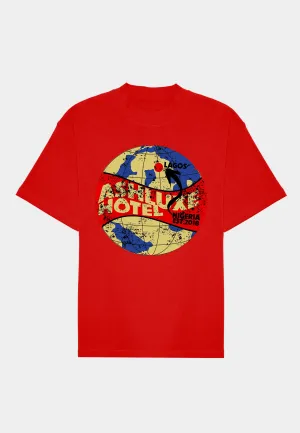 Ashluxe Hotel Ilustration Tee Red