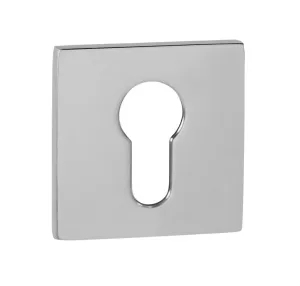 Atlantic Tupai Slim Square Euro Escutcheon (Polished Chrome)