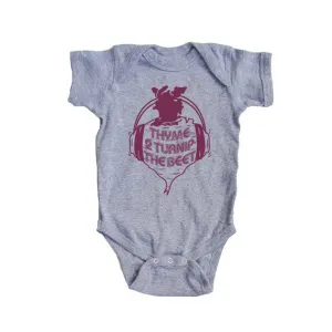 Bad Pickle Tees - Thyme To Turnip The Beet Onesie | Gray