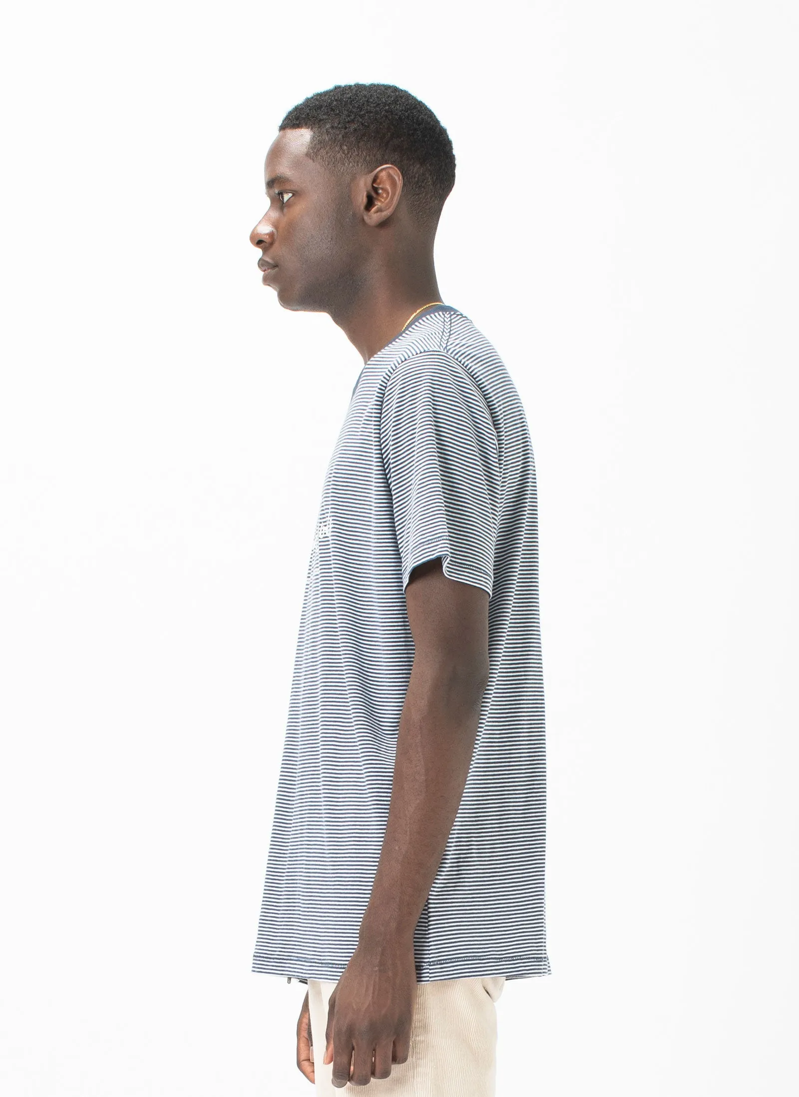 Barney Cools Script Tee Slate Stripe