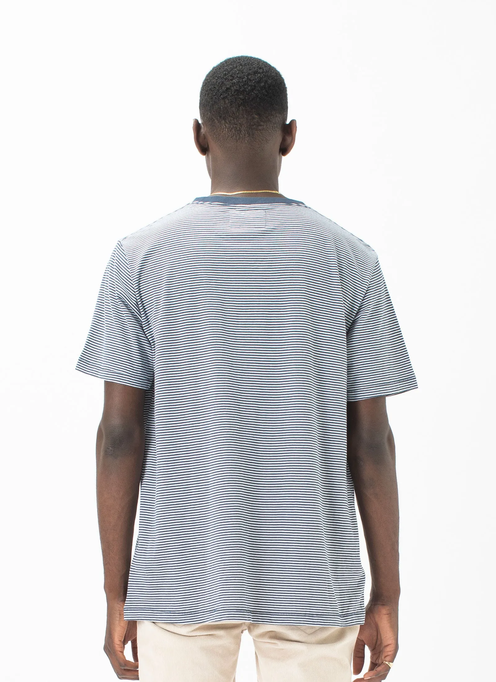 Barney Cools Script Tee Slate Stripe