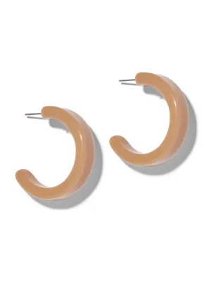 Beige Hoop Earring