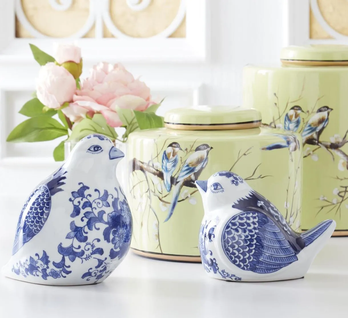 Blue and White Chinoiserie Birds