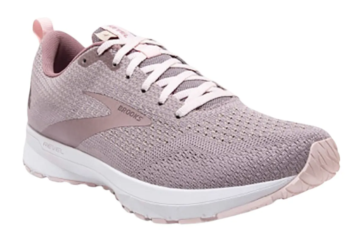 Brooks Revel 4 B Pink/White Womens