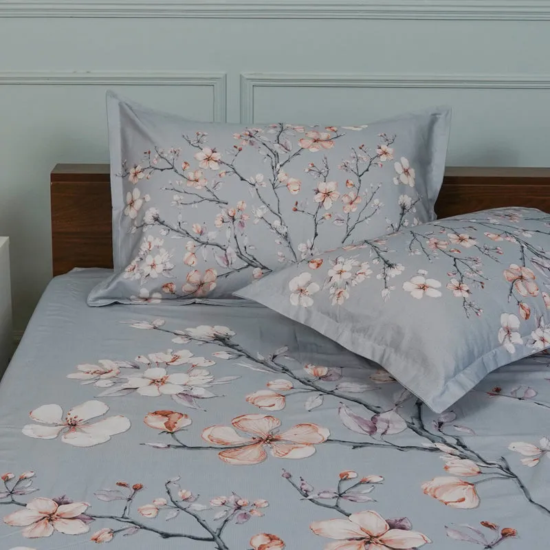 Calla Blossom Floral Bedsheet - Grey