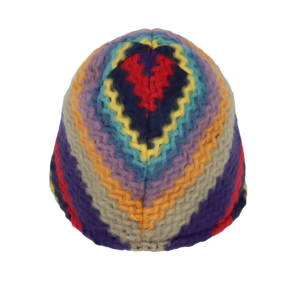 Colorful Knit Sun Bowler Beach Cap Foldable Deep Bucket Hat ACB1441