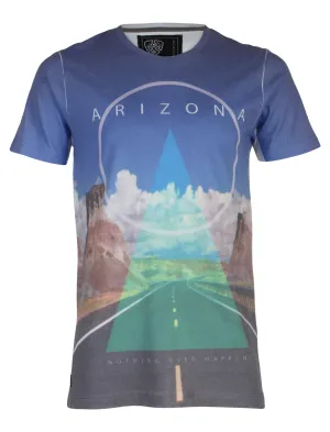 Dissident Arizona blue crew neck graphic t-shirt