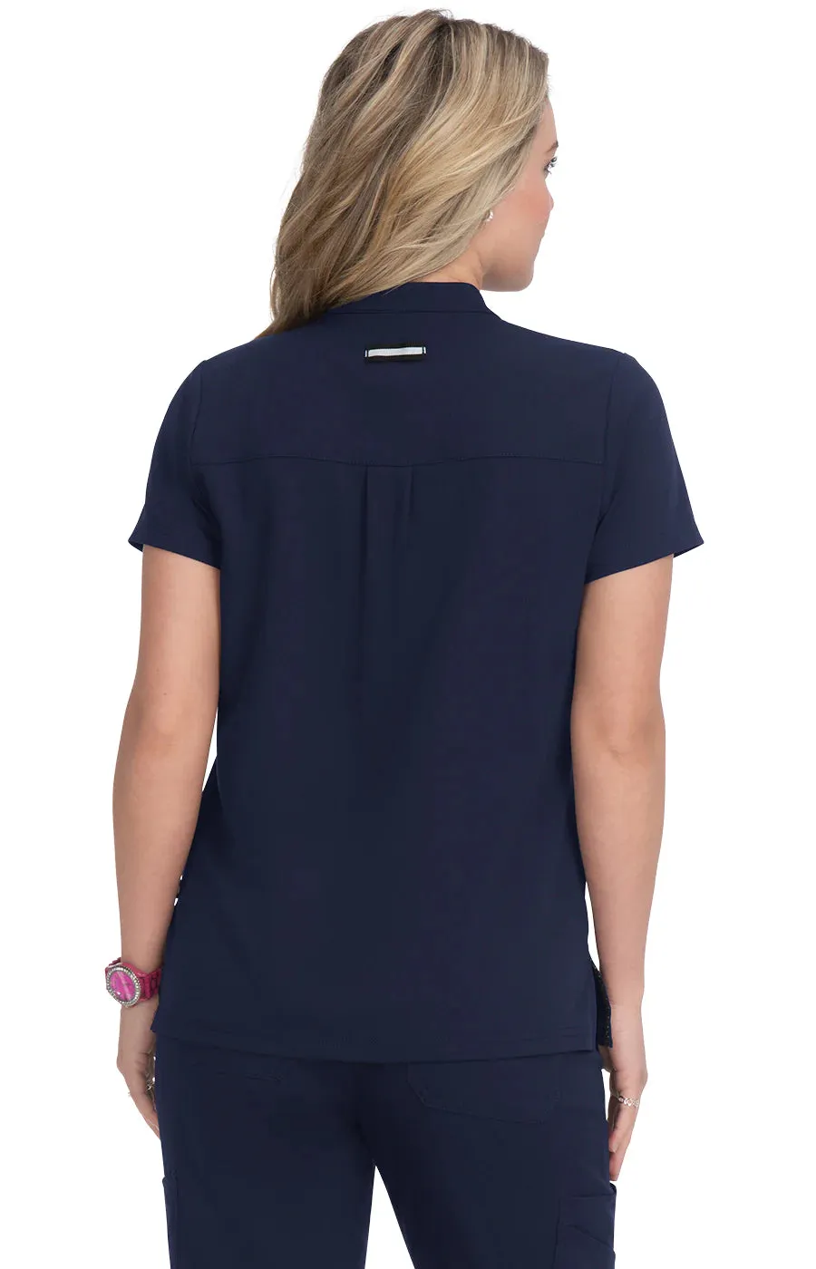 Driven Women's 4-Pocket Mandarin Collar Scrub Top