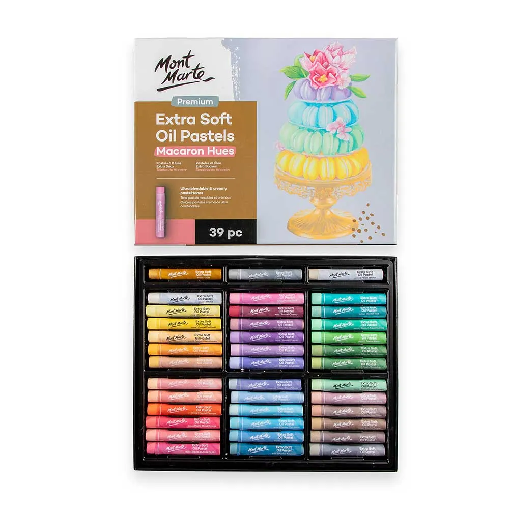 Extra Soft Oil Pastels Macaron Hues Premium 39pc