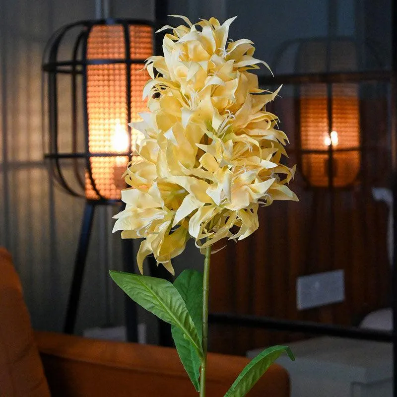 Faux Everlasting Hyacinth Flower Stick - Yellow