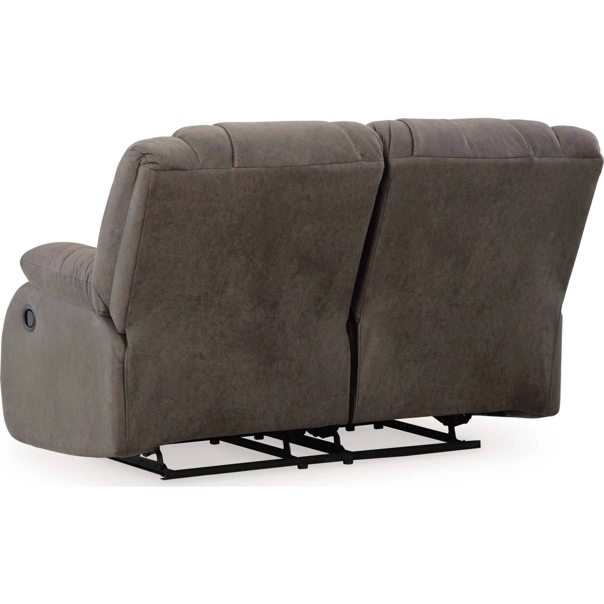 First Base Reclining Loveseat - Gunmetal