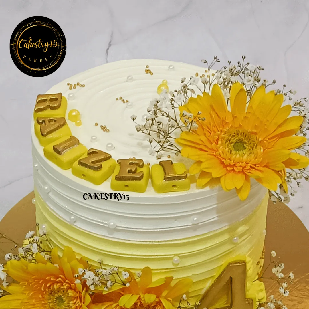 Floral Sun 1kg Birthday Cake