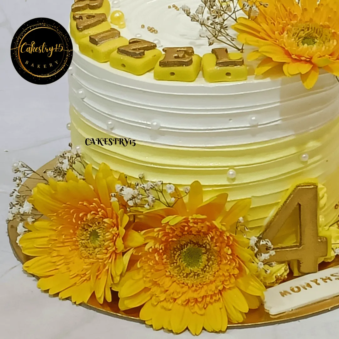 Floral Sun 1kg Birthday Cake