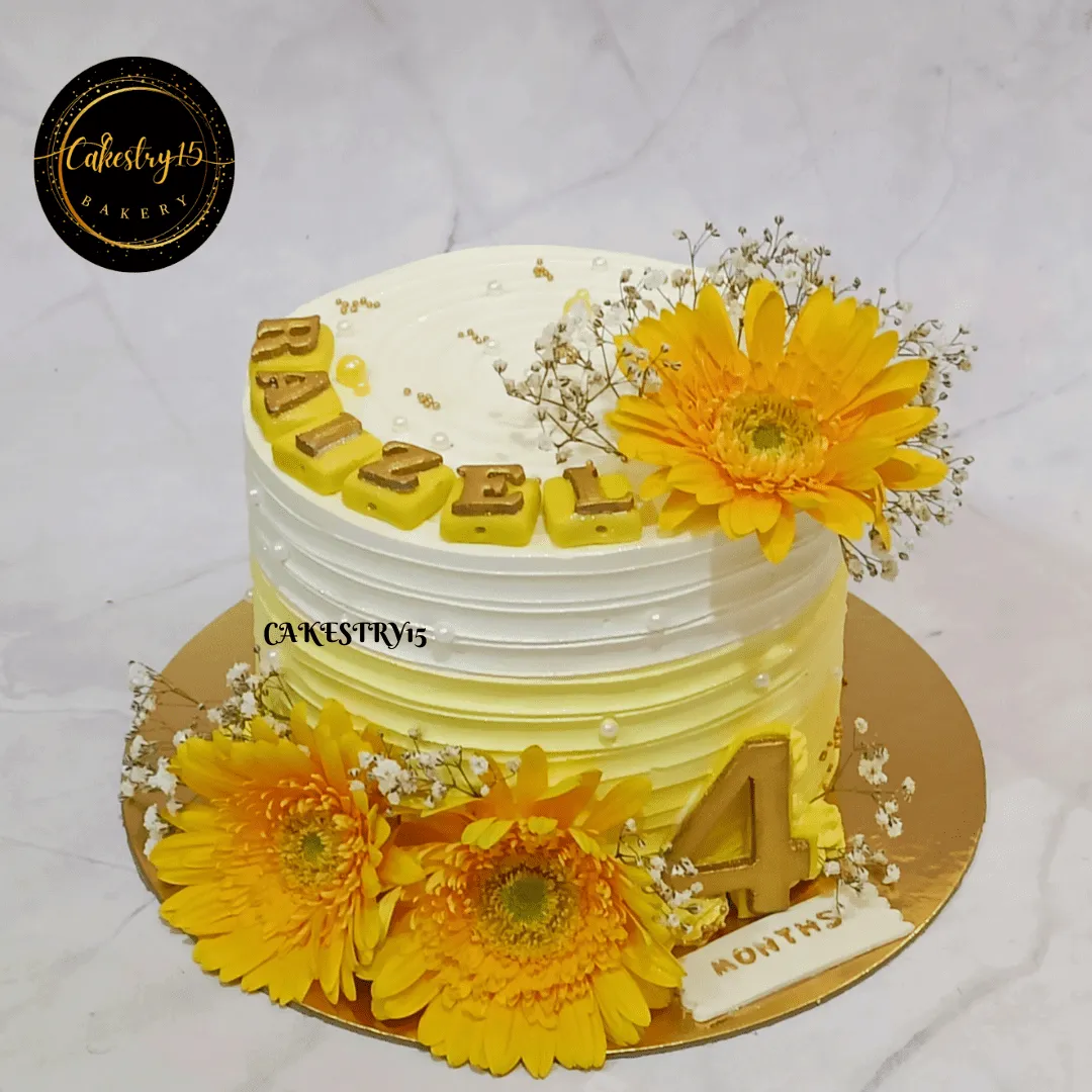 Floral Sun 1kg Birthday Cake