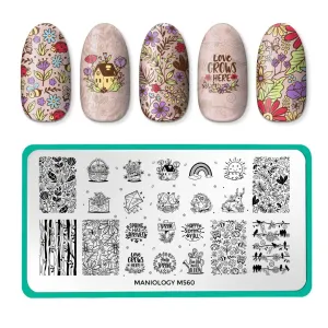 Fresh Blooms (M560) - Nail Stamping Plate