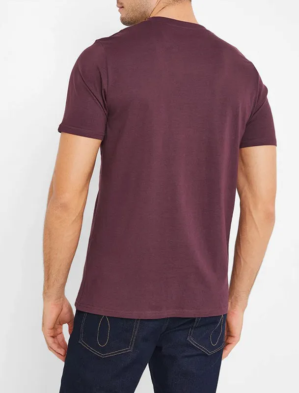 Genuine Motif Cotton T-Shirt In Plum Perfect - Tokyo Laundry