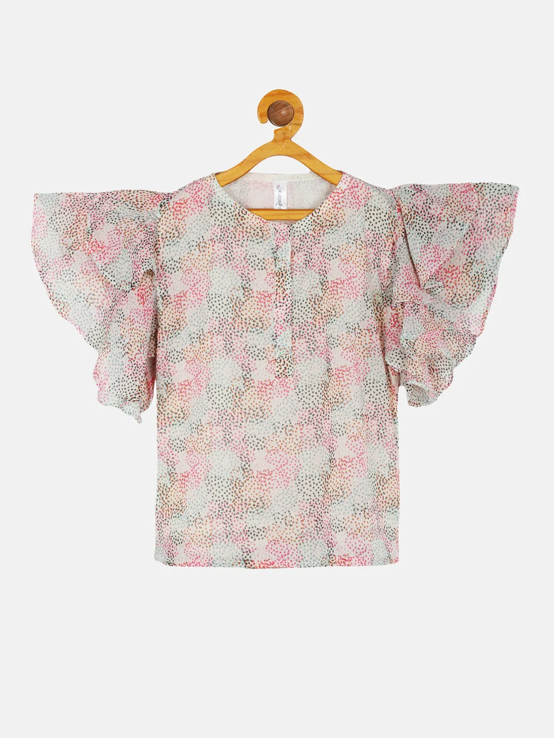 Girls Frill layered Sleeve Top