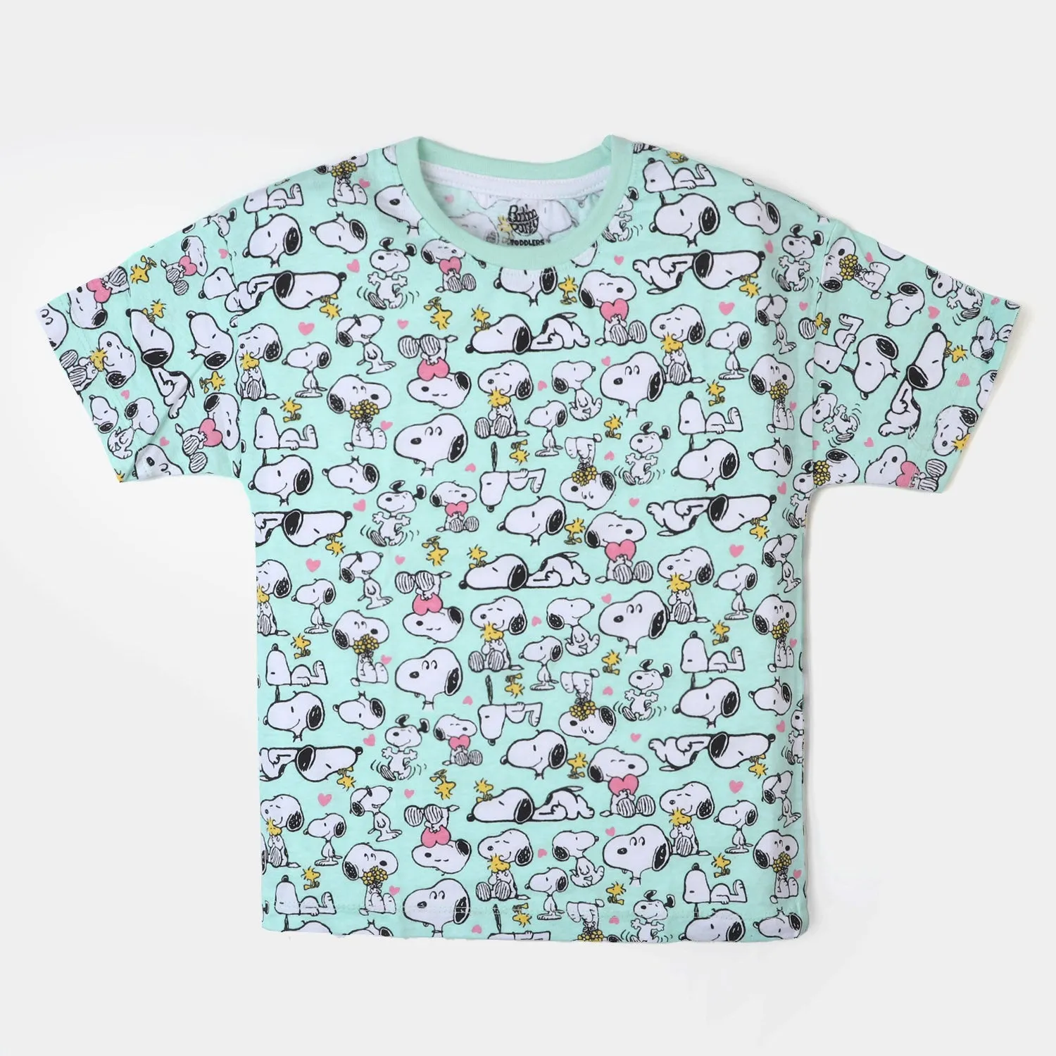 Girls T-Shirt Character Printed  | Sea Green