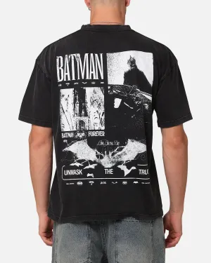 Goat Crew X DC Batman Heart Vintage T-Shirt Black Acidwash