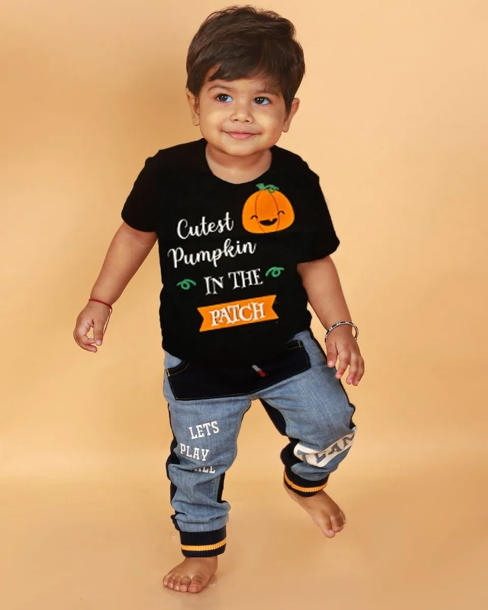 Halloween Trick Or Treat Twinning Family T Shirts- Combo of 3