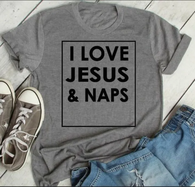 I Love Jesus and Naps Christian Statement Shirt