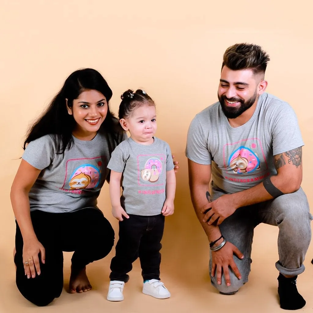 Insta Parents Matching Family Twinning T Shirt- Combo Of 3