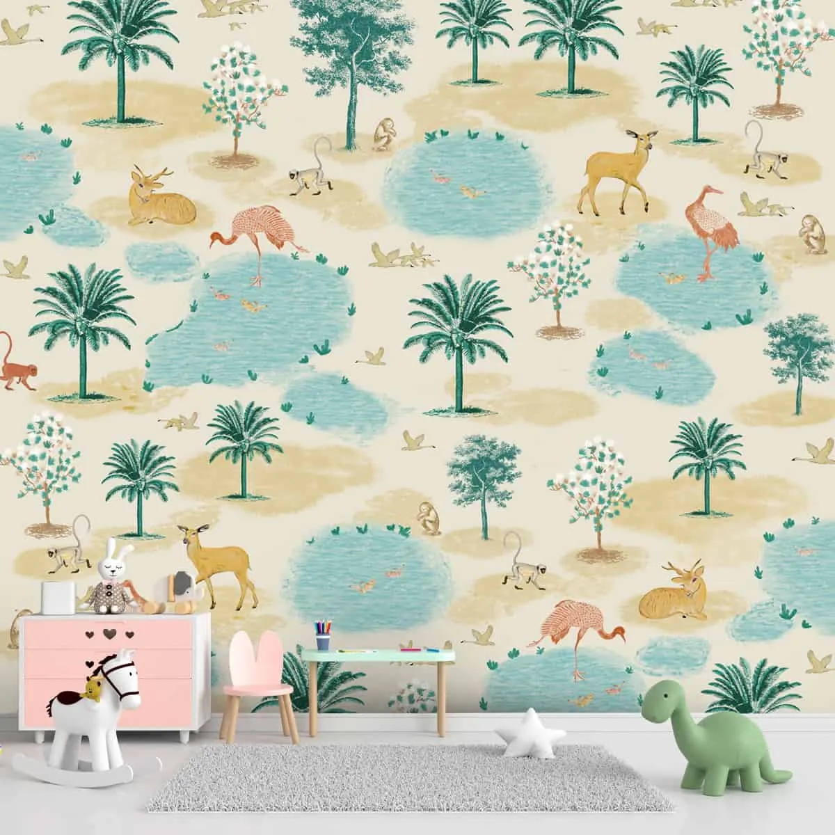 Kinaara- A Fresh Pastel Shade Wallpaper for Kids Rooms