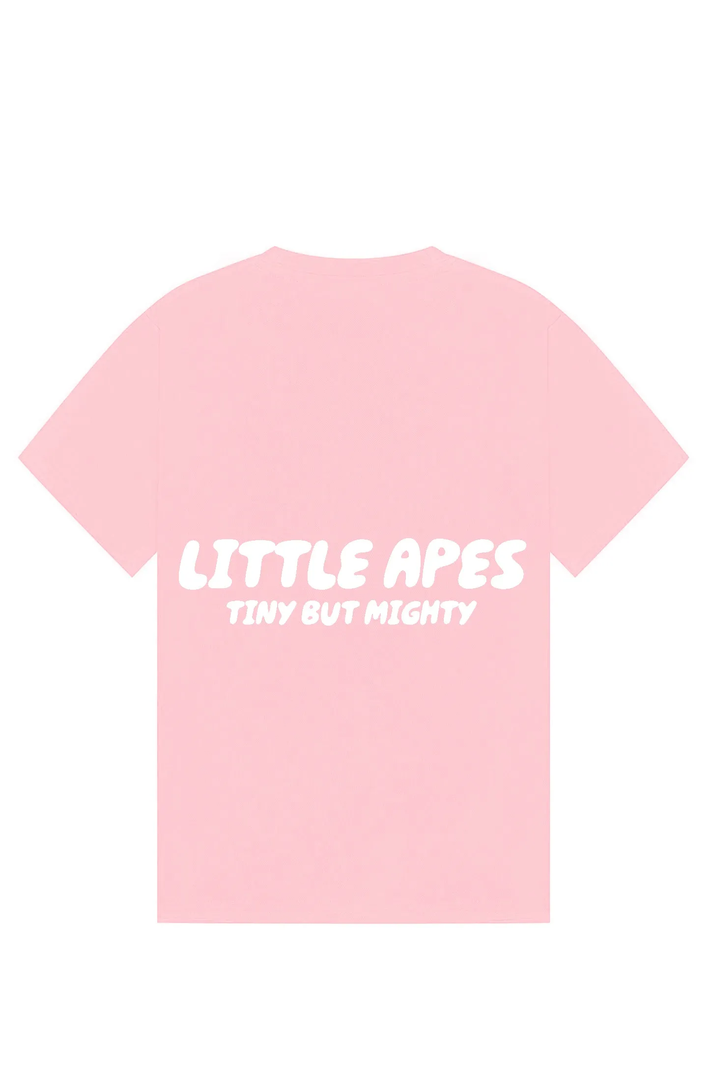 Little Apes Tiny But Mighty  Tee - Light Pink