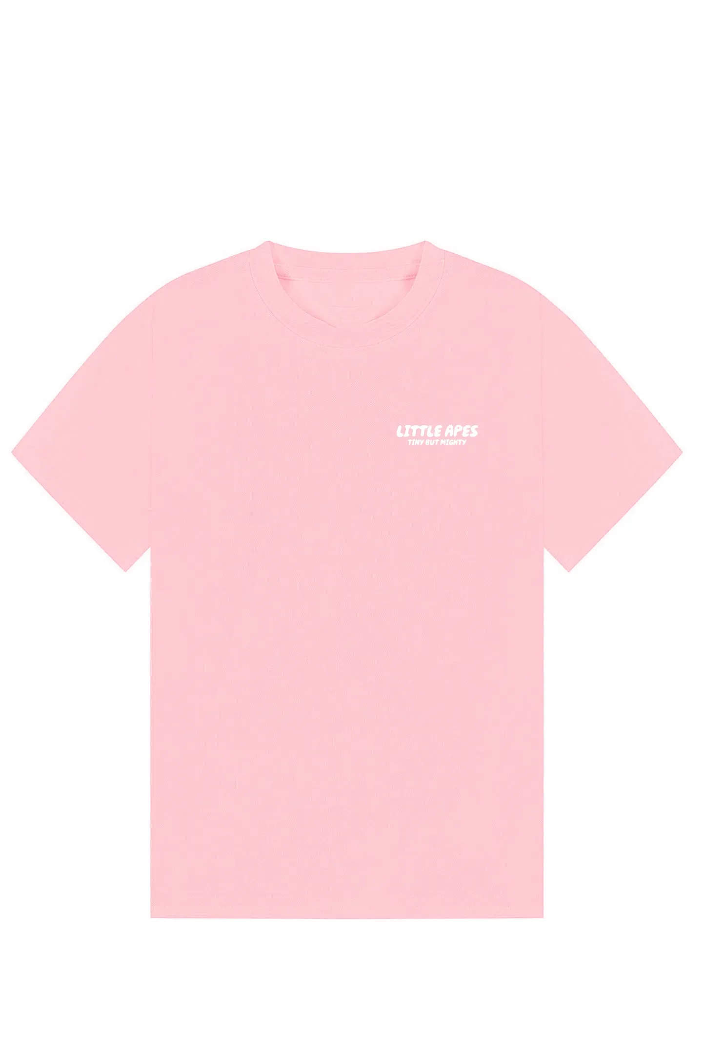 Little Apes Tiny But Mighty  Tee - Light Pink