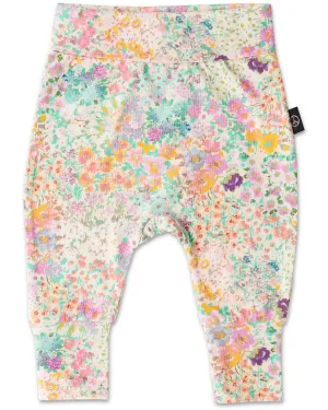 Little Bit Ditsy Organic Drop Crotch Pant