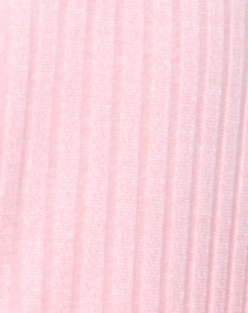 Lucia Bodice in Ribbed Blush