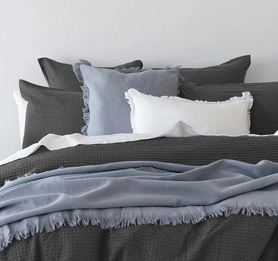 Melville European Pillowcase Charcoal