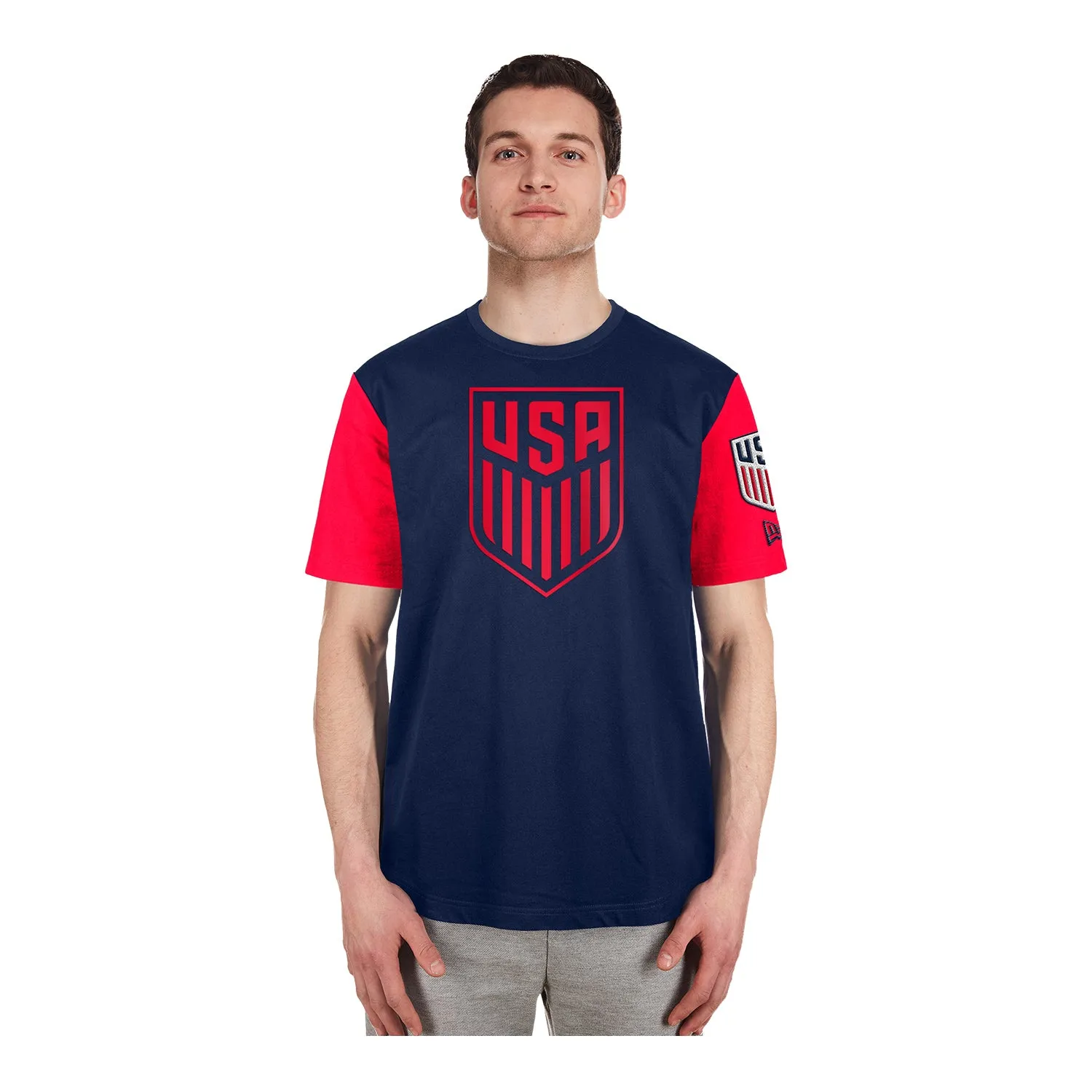 Men's New Era USMNT Crest Navy Tee