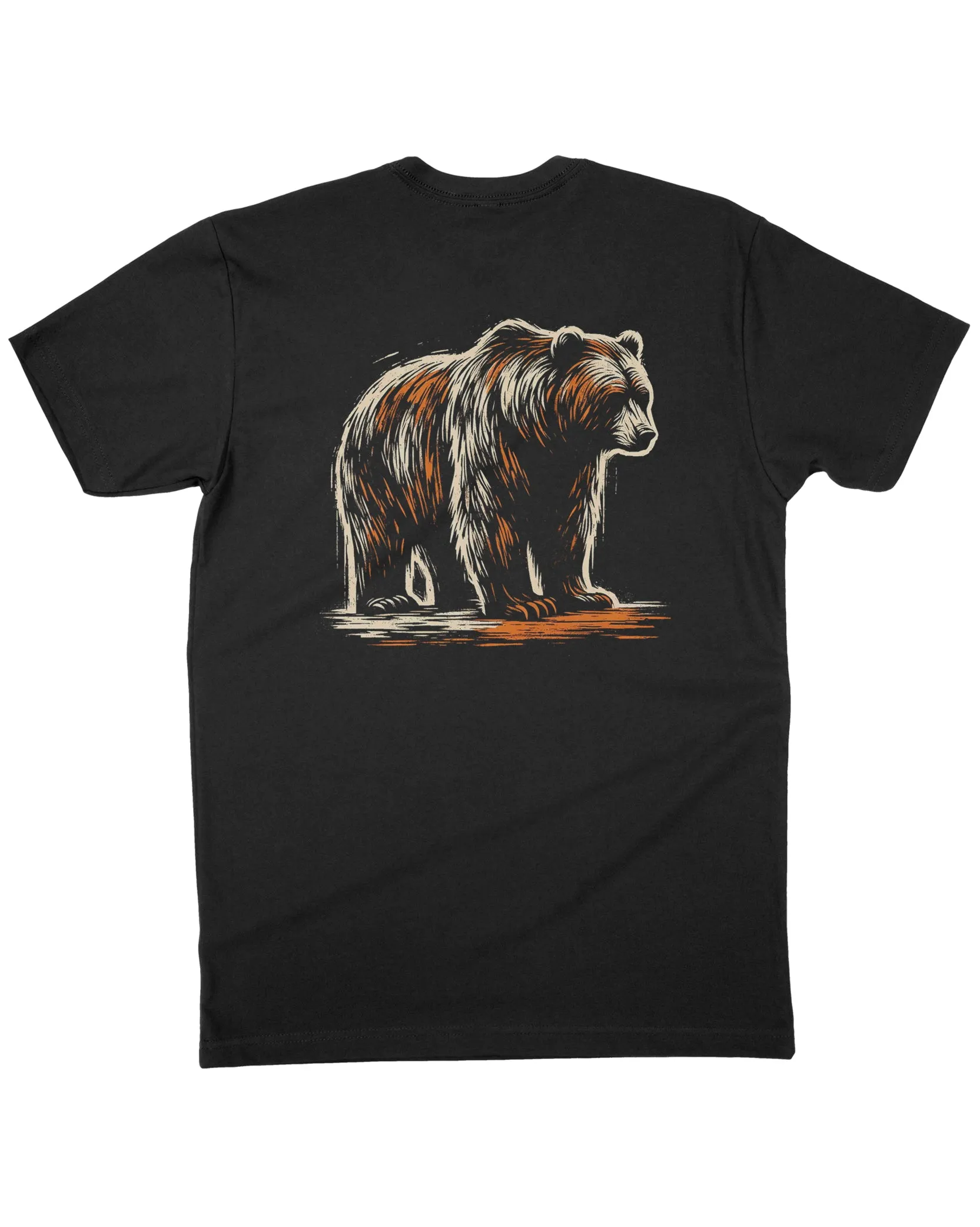 Men's Woodblock Bear T-Shirt