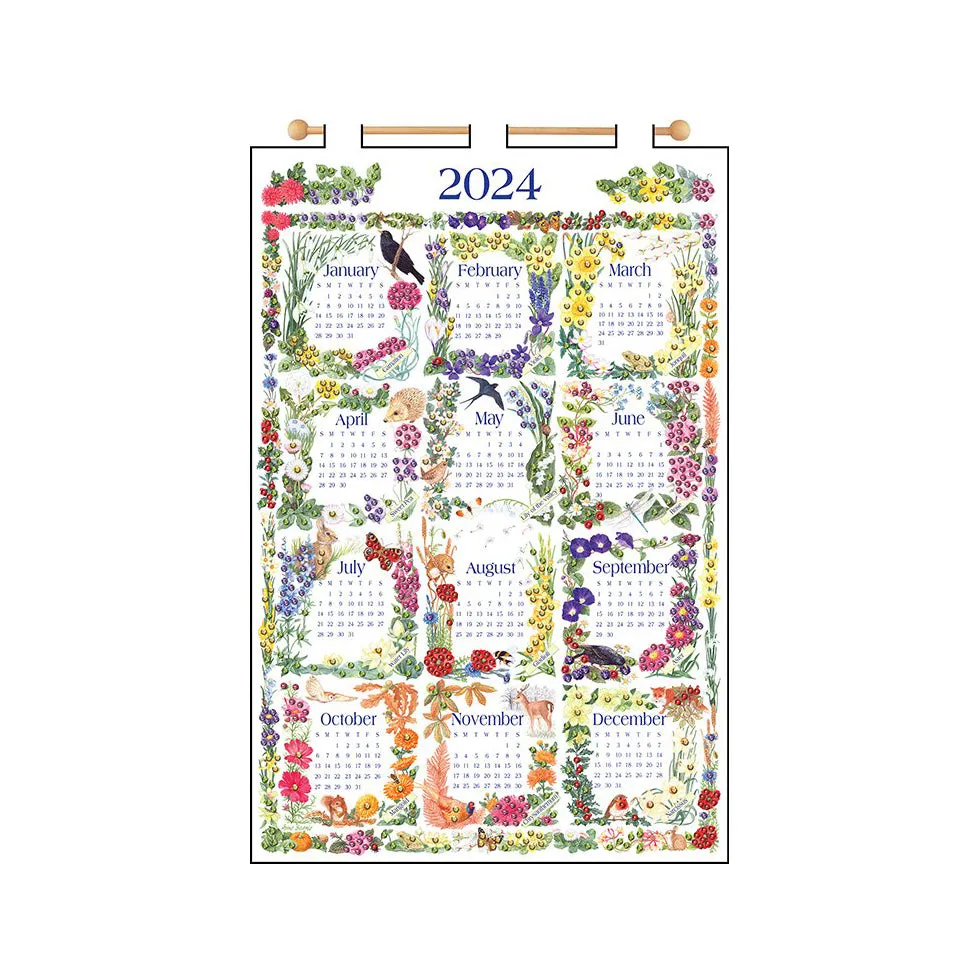 Monthly Floral 2024 Sequin Calendar 4710