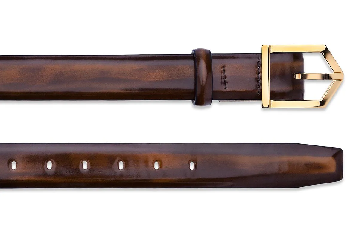 ODILON BRUSHED COGNAC BELT