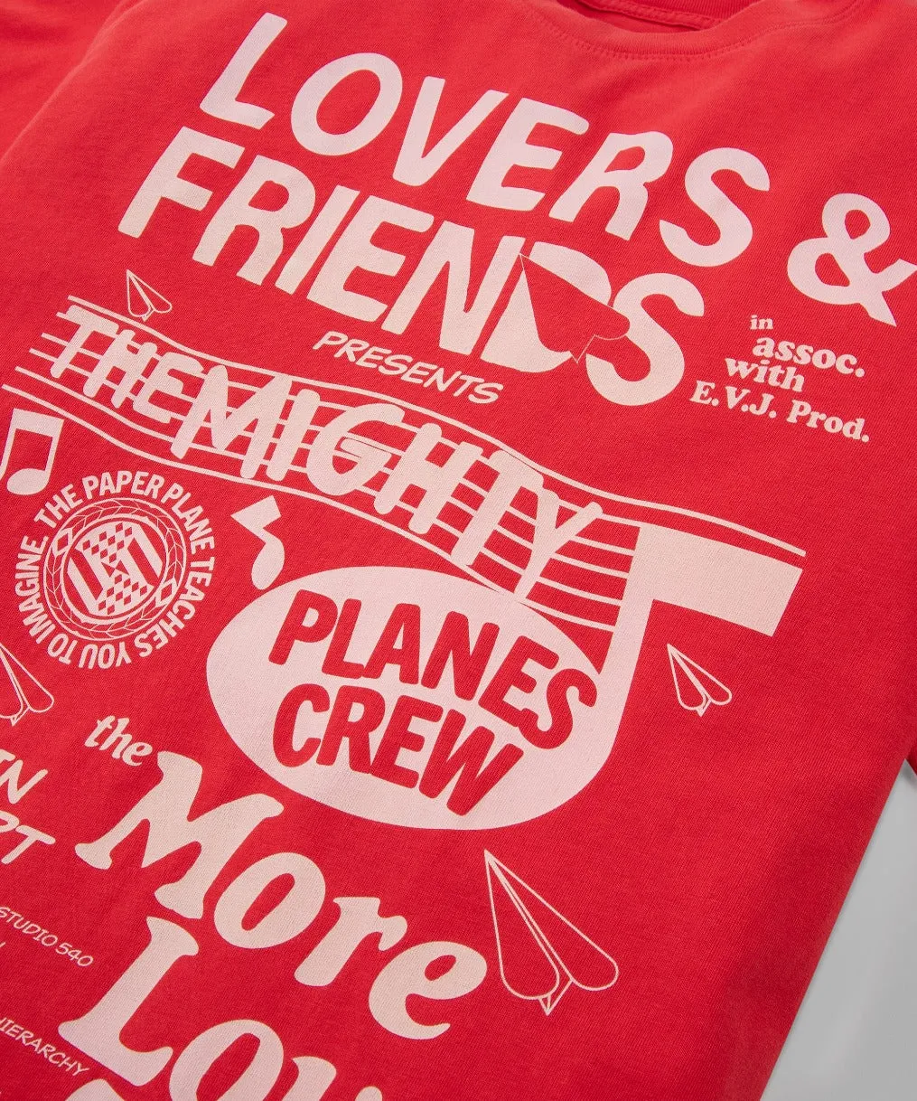 Paper Planes - More Love Tour Tee -Coral Red