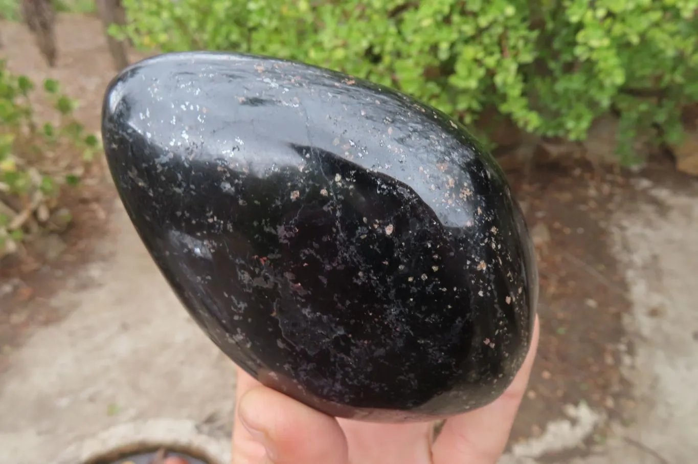 Polished Black Tourmaline Standing Free Form x 2 From Madagascar