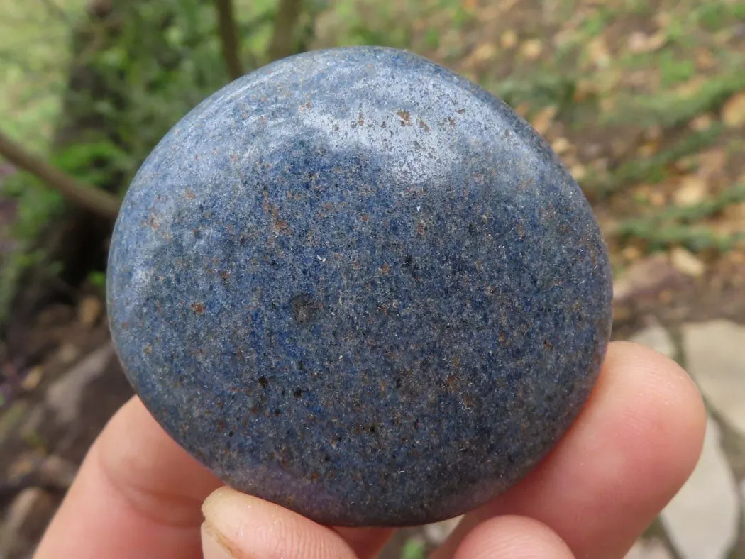 Polished Blue Lazulite Palm Stones  x 12 From Madagascar