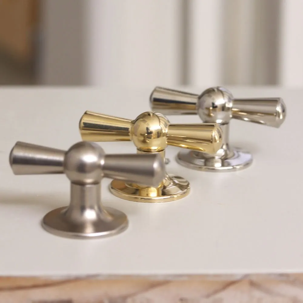 Polished Brass Crossed Cabinet Knob