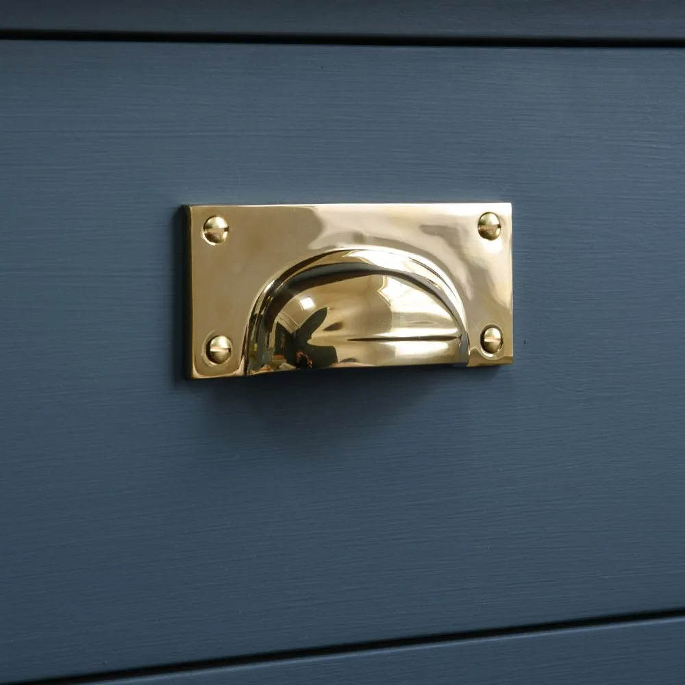 Polished Brass Hooded Drawer Handle