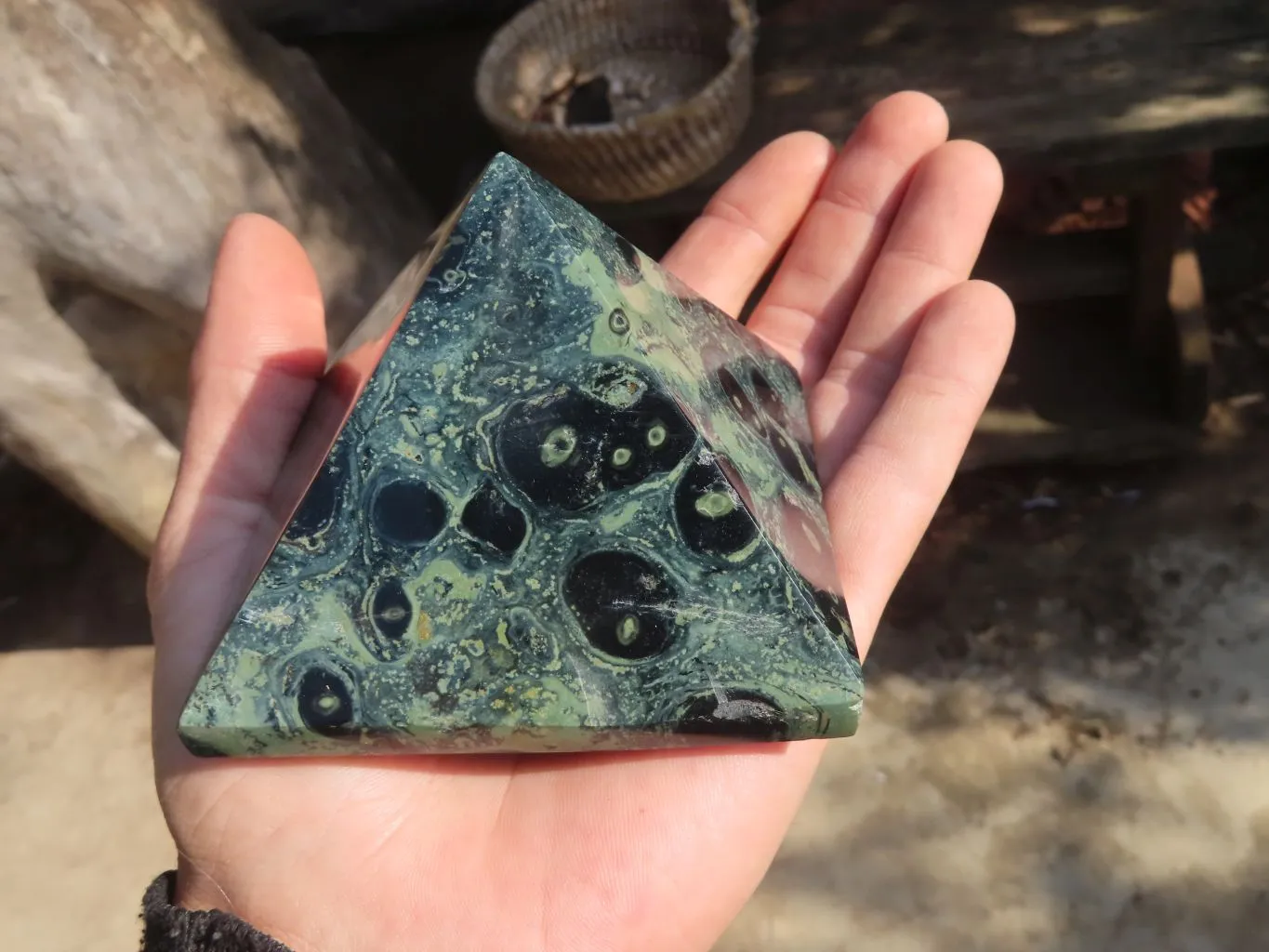 Polished Stromatolite Pyramids  x 3 From Madagascar